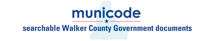 A graphic that says Municode searchable Walker County documents